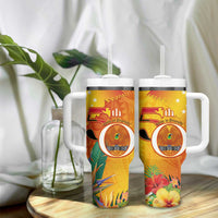 Papua New Guinea Independence Day Tumbler With Handle 50th Anniversary Unity in Diversity