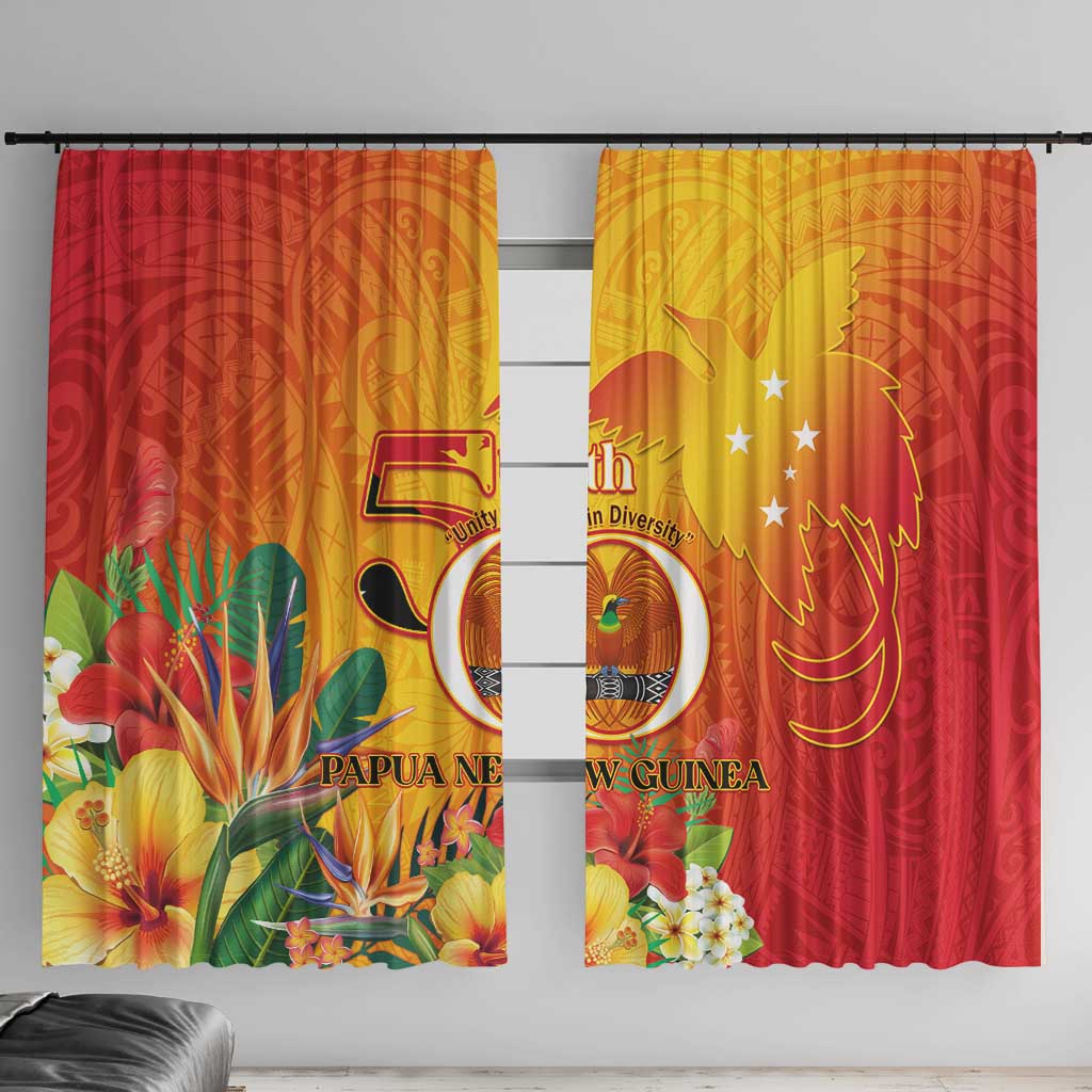 Papua New Guinea Independence Day Window Curtain 50th Anniversary Unity in Diversity
