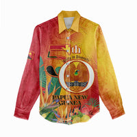 Papua New Guinea Independence Day Women Casual Shirt 50th Anniversary Unity in Diversity