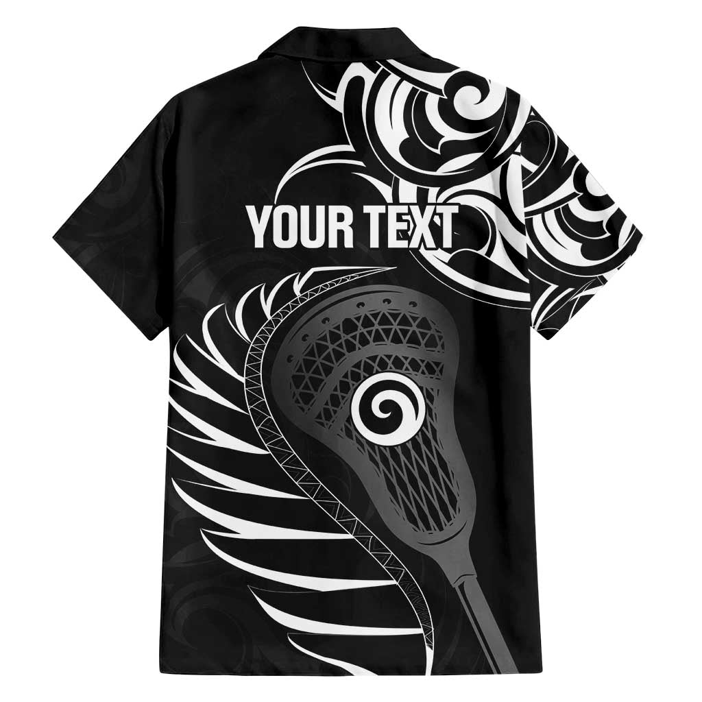 Personalised New Zealand Silver Fern Lacrosse Family Matching Long Sleeve Bodycon Dress and Hawaiian Shirt Aotearoa Maori Pattern LT14 - Polynesian Pride
