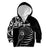 Personalised New Zealand Silver Fern Lacrosse Kid Hoodie Aotearoa Maori Pattern