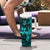 Polynesian Tumbler With Handle Turquoise Hawaiian Tribal Hammerhead Shark