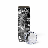 Polynesian Skinny Tumbler Black Hawaiian Tribal Hammerhead Shark