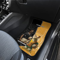 Personalised New Zealand And Australia Rugby Car Mats 2024 All Black Wallabies Mascots Together