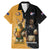 Personalised New Zealand And Australia Rugby Family Matching Mermaid Dress and Hawaiian Shirt 2024 All Black Wallabies Mascots Together