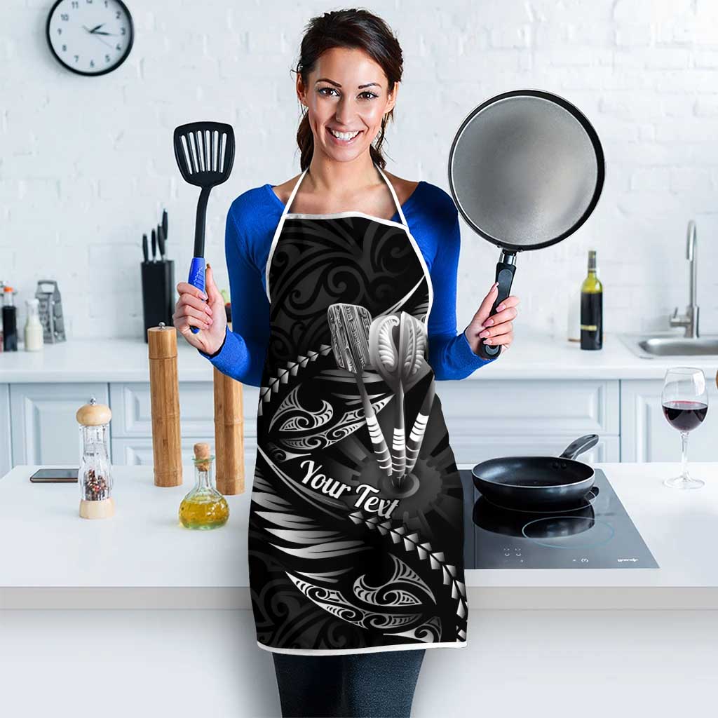 Personalised All Black New Zealand Darts Apron Aoteroa Fern Maori Galaxy Style - Polynesian Pride