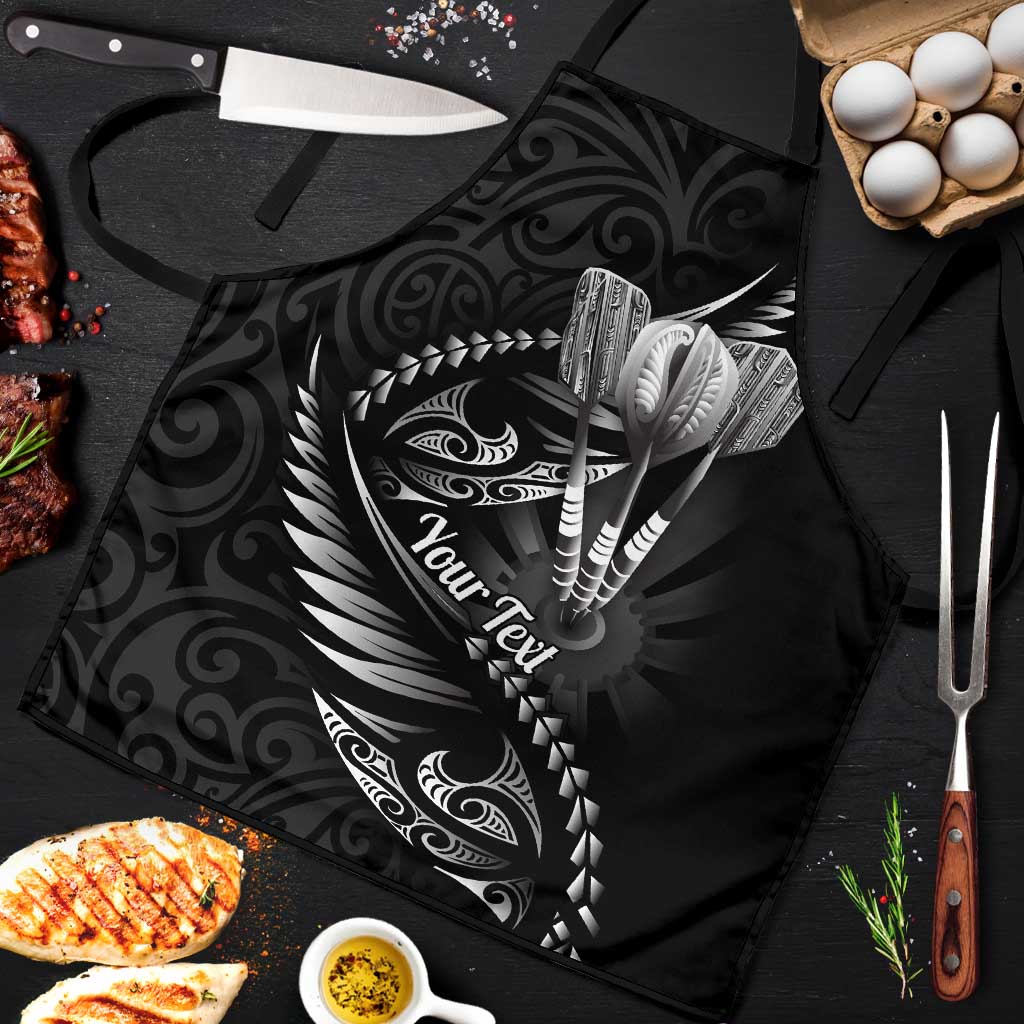 Personalised All Black New Zealand Darts Apron Aoteroa Fern Maori Galaxy Style - Polynesian Pride