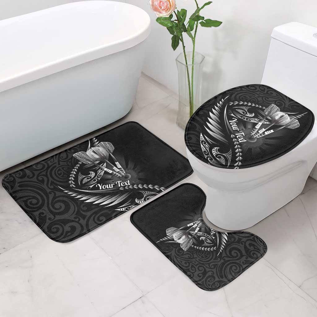 Personalised All Black New Zealand Darts Bathroom Set Aoteroa Fern Maori Galaxy Style - Polynesian Pride