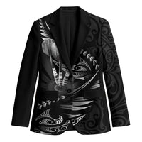 Personalised All Black New Zealand Darts Blazer Aoteroa Fern Maori Galaxy Style - Polynesian Pride