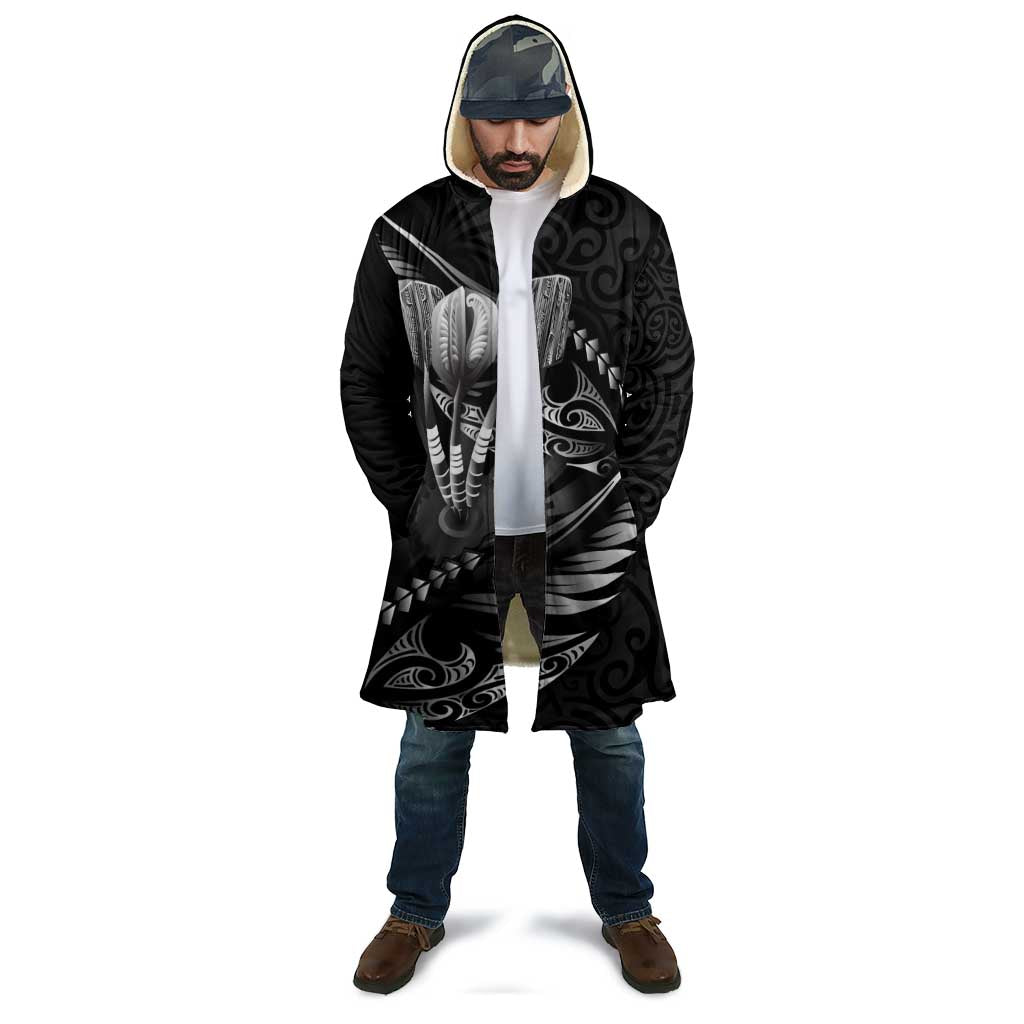 Personalised All Black New Zealand Darts Cloak Aoteroa Fern Maori Galaxy Style - Polynesian Pride