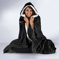 Personalised All Black New Zealand Darts Hooded Blanket Aoteroa Fern Maori Galaxy Style LT14 - Polynesian Pride