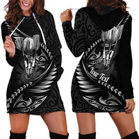 Personalised All Black New Zealand Darts Hoodie Dress Aoteroa Fern Maori Galaxy Style LT14 - Polynesian Pride