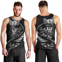 Personalised All Black New Zealand Darts Men Tank Top Aoteroa Fern Maori Galaxy Style