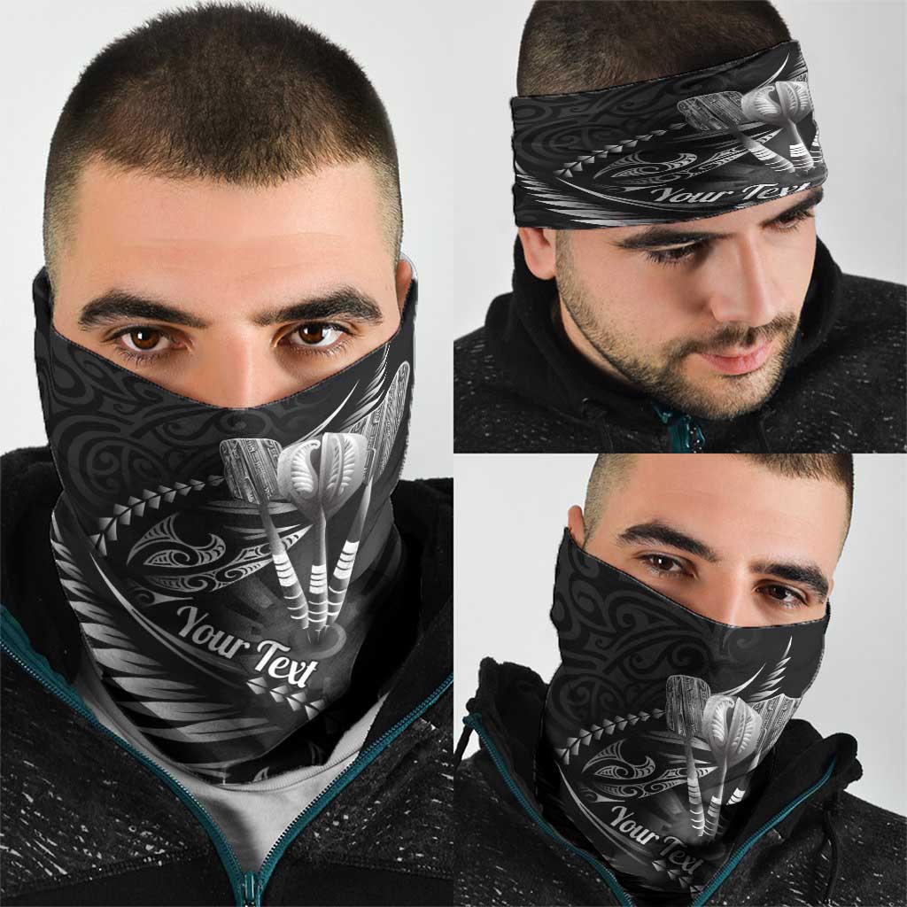 Personalised All Black New Zealand Darts Neck Gaiter Aoteroa Fern Maori Galaxy Style - Polynesian Pride