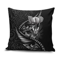 Personalised All Black New Zealand Darts Pillow Cover Aoteroa Fern Maori Galaxy Style - Polynesian Pride