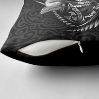Personalised All Black New Zealand Darts Pillow Cover Aoteroa Fern Maori Galaxy Style - Polynesian Pride