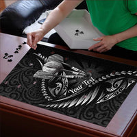 Personalised All Black New Zealand Darts Puzzle Aoteroa Fern Maori Galaxy Style - Polynesian Pride