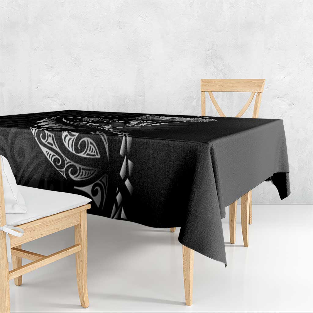 Personalised All Black New Zealand Darts Tablecloth Aoteroa Fern Maori Galaxy Style