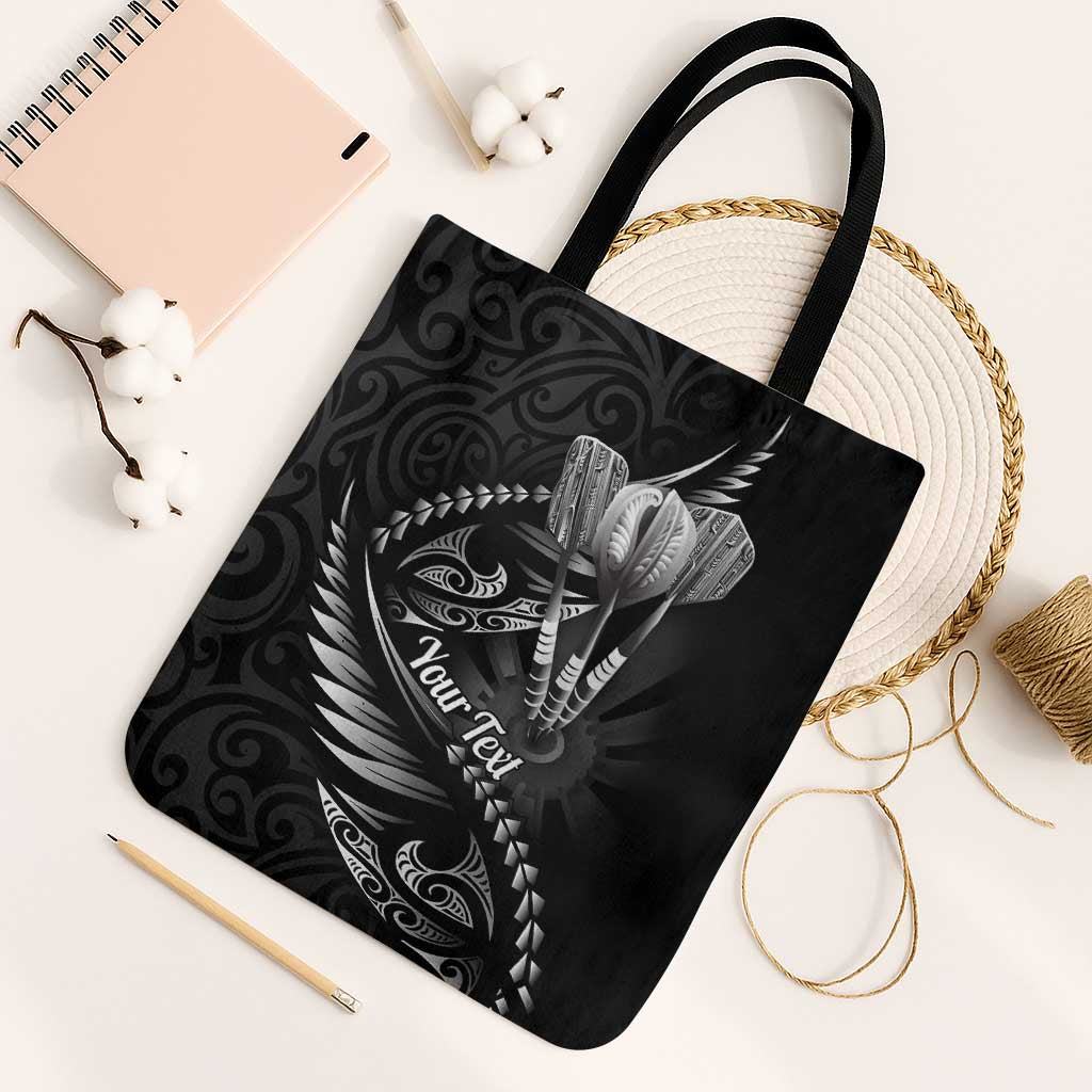 Personalised All Black New Zealand Darts Tote Bag Aoteroa Fern Maori Galaxy Style - Polynesian Pride