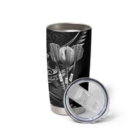 All Black New Zealand Darts Tumbler Cup Aoteroa Fern Maori Galaxy Style LT14 - Polynesian Pride