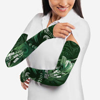 Personalised All Green New Zealand Darts Arm Sleeves Aoteroa Fern Maori Galaxy Style - Polynesian Pride