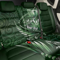 Personalised All Green New Zealand Darts Back Car Seat Cover Aoteroa Fern Maori Galaxy Style