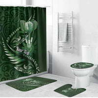Personalised All Green New Zealand Darts Bathroom Set Aoteroa Fern Maori Galaxy Style - Polynesian Pride