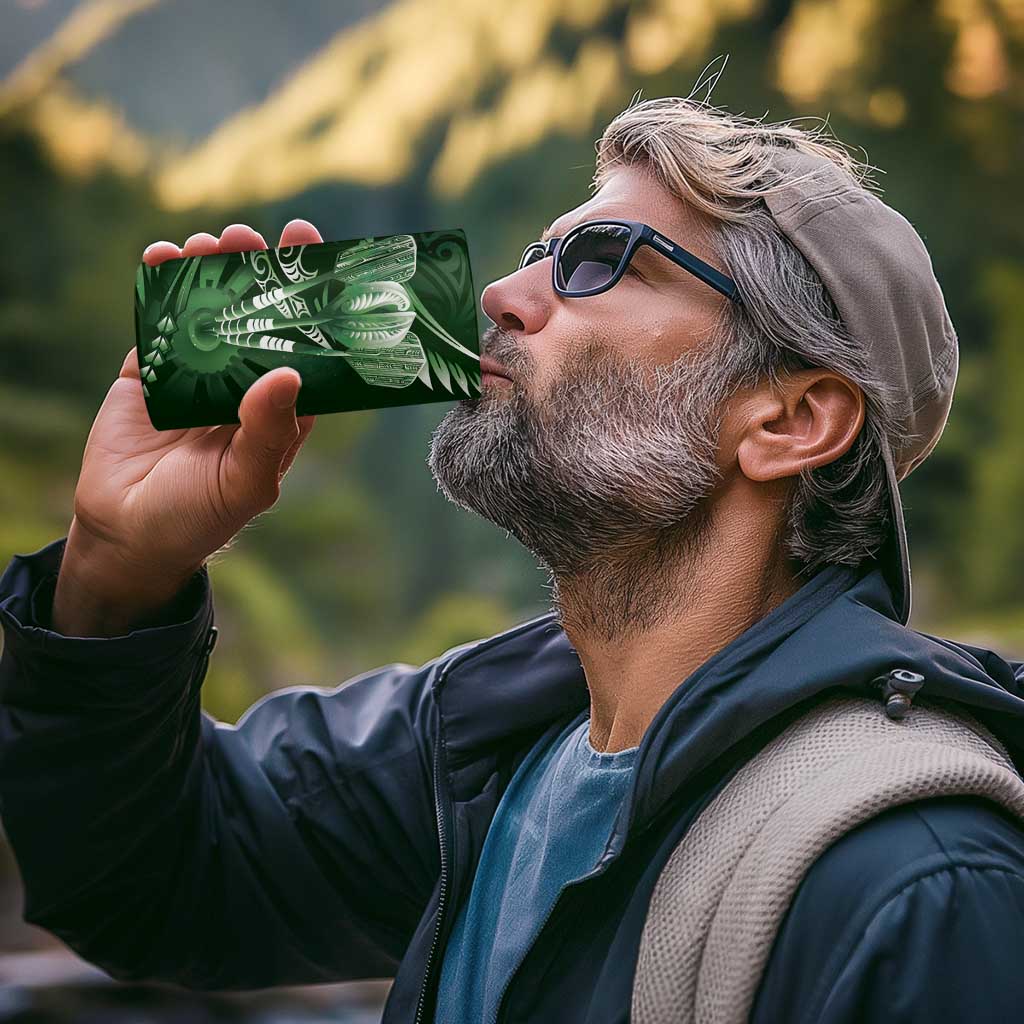 All Green New Zealand Darts 4 in 1 Can Cooler Tumbler Aoteroa Fern Maori Galaxy Style