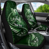 Personalised All Green New Zealand Darts Car Seat Cover Aoteroa Fern Maori Galaxy Style LT14 - Polynesian Pride