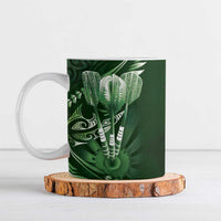 All Green New Zealand Darts Ceramic Mug Aoteroa Fern Maori Galaxy Style - Polynesian Pride