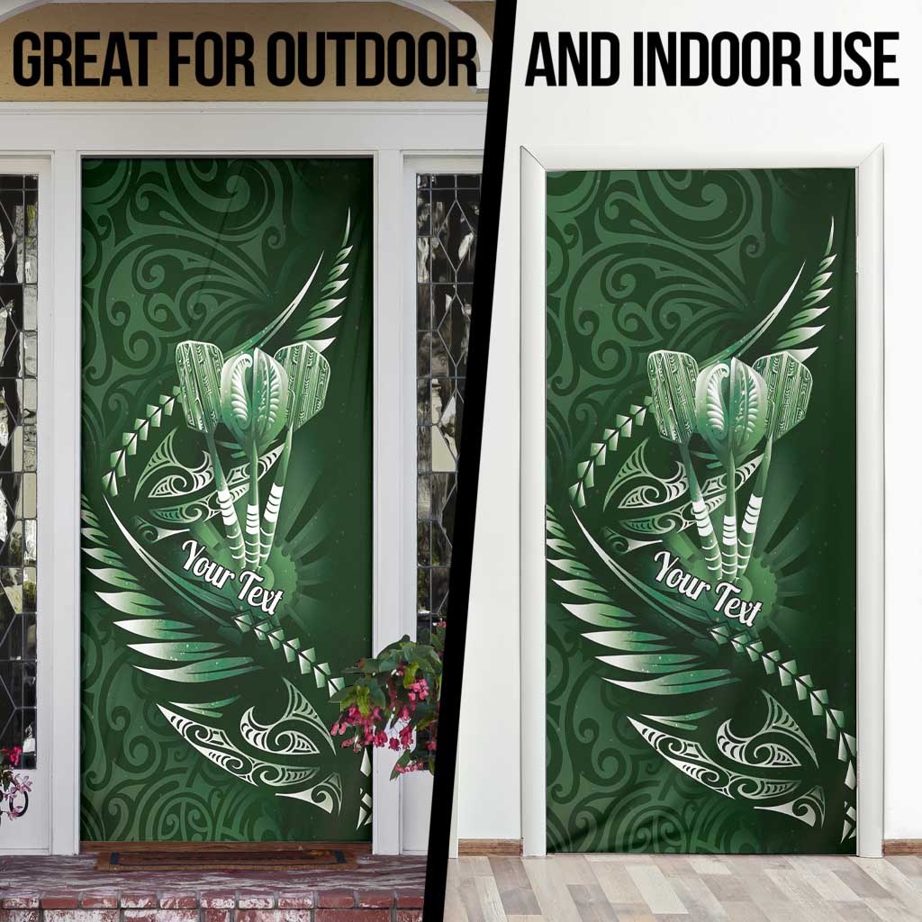 Personalised All Green New Zealand Darts Door Cover Aoteroa Fern Maori Galaxy Style - Polynesian Pride
