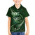 Personalised All Green New Zealand Darts Family Matching Long Sleeve Bodycon Dress and Hawaiian Shirt Aoteroa Fern Maori Galaxy Style