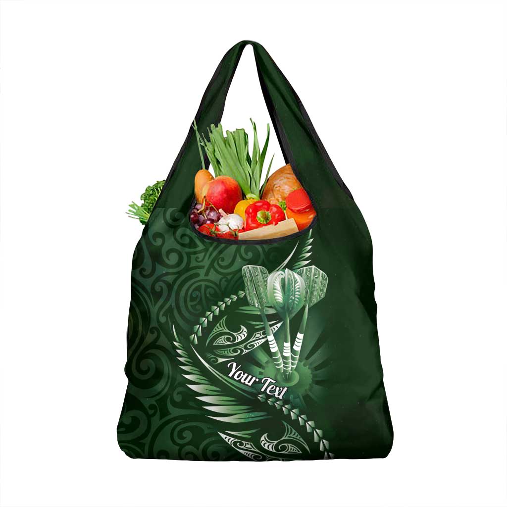 Personalised All Green New Zealand Darts Grocery Bag Aoteroa Fern Maori Galaxy Style LT14 1-pack One Size Green - Polynesian Pride