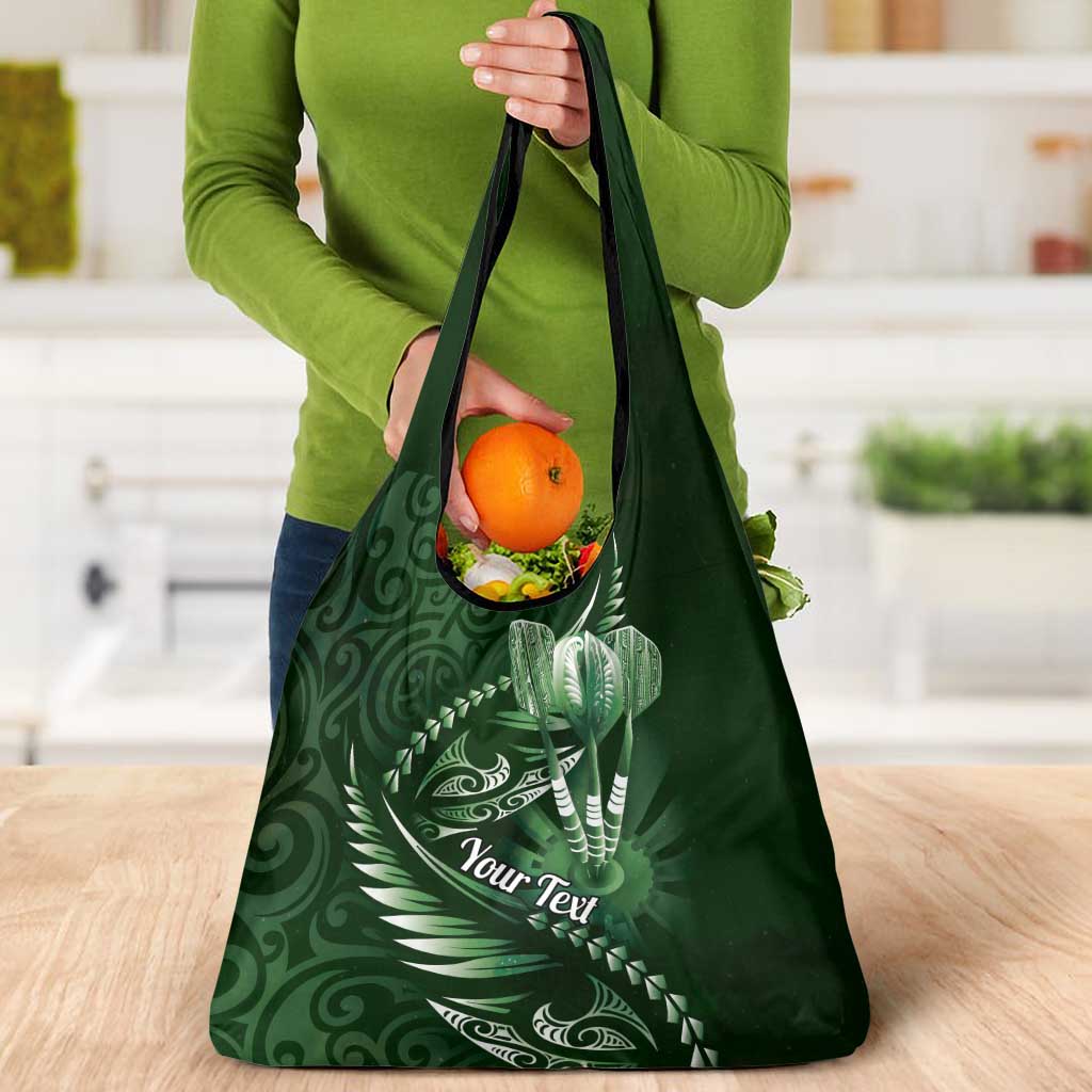 Personalised All Green New Zealand Darts Grocery Bag Aoteroa Fern Maori Galaxy Style LT14 - Polynesian Pride