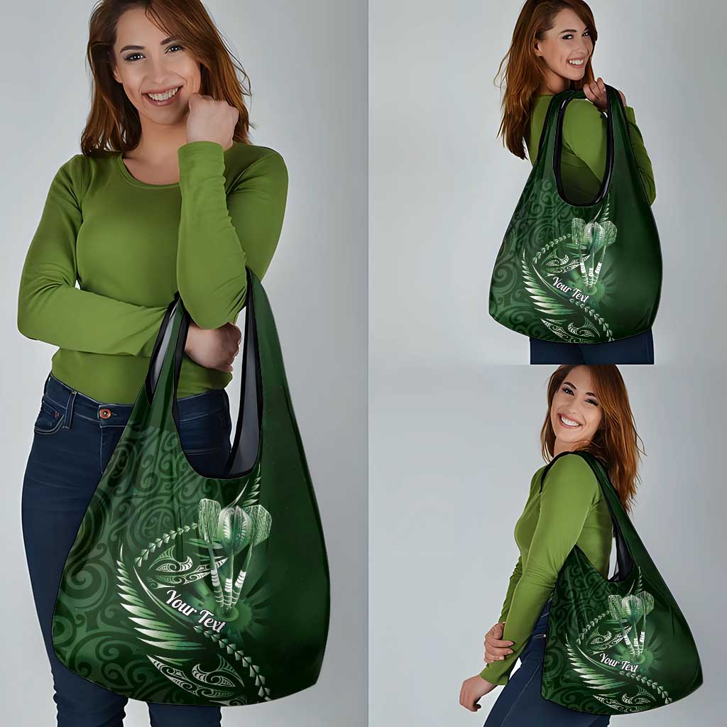 Personalised All Green New Zealand Darts Grocery Bag Aoteroa Fern Maori Galaxy Style LT14 - Polynesian Pride