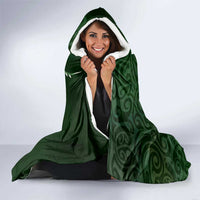 Personalised All Green New Zealand Darts Hooded Blanket Aoteroa Fern Maori Galaxy Style LT14 - Polynesian Pride