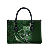 Personalised All Green New Zealand Darts Leather Bag Aoteroa Fern Maori Galaxy Style - Polynesian Pride