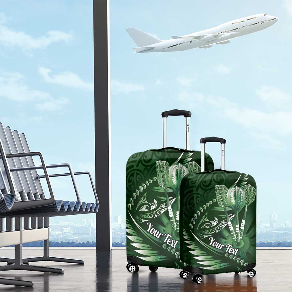 Personalised All Green New Zealand Darts Luggage Cover Aoteroa Fern Maori Galaxy Style