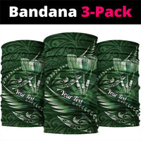 Personalised All Green New Zealand Darts Neck Gaiter Aoteroa Fern Maori Galaxy Style - Polynesian Pride