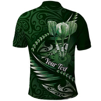 Personalised All Green New Zealand Darts Polo Shirt Aoteroa Fern Maori Galaxy Style
