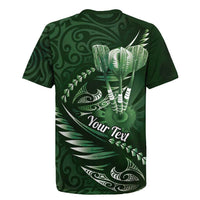 Personalised All Green New Zealand Darts Rugby Jersey Aoteroa Fern Maori Galaxy Style LT14 - Polynesian Pride