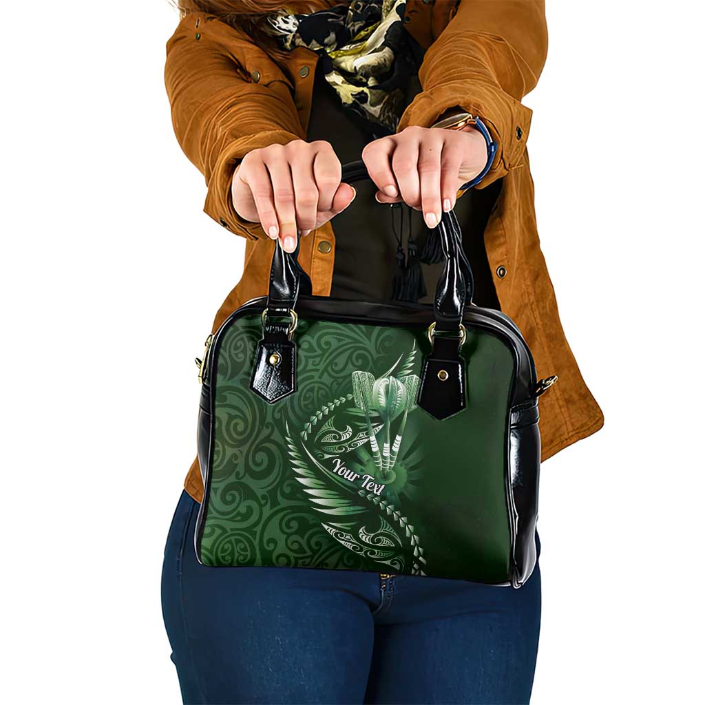 Personalised All Green New Zealand Darts Shoulder Handbag Aoteroa Fern Maori Galaxy Style