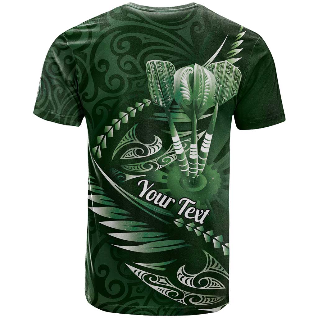 Personalised All Green New Zealand Darts T Shirt Aoteroa Fern Maori Galaxy Style LT14 - Polynesian Pride