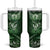 All Green New Zealand Darts Tumbler With Handle Aoteroa Fern Maori Galaxy Style