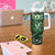 All Green New Zealand Darts Tumbler With Handle Aoteroa Fern Maori Galaxy Style