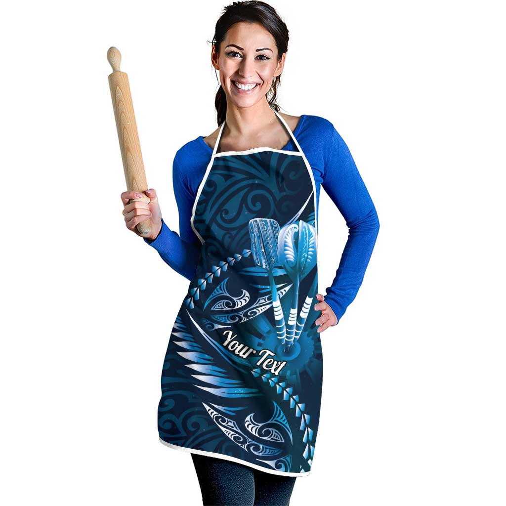Personalised All Blue New Zealand Darts Apron Aoteroa Fern Maori Galaxy Style - Polynesian Pride
