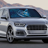 Personalised All Blue New Zealand Darts Auto Sun Shade Aoteroa Fern Maori Galaxy Style - Polynesian Pride