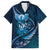 Personalised All Blue New Zealand Darts Family Matching Tank Maxi Dress and Hawaiian Shirt Aoteroa Fern Maori Galaxy Style