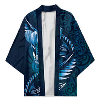 Personalised All Blue New Zealand Darts Kimono Aoteroa Fern Maori Galaxy Style - Polynesian Pride