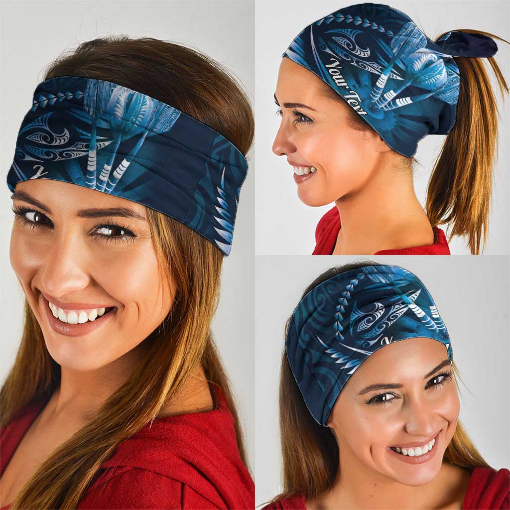 Personalised All Blue New Zealand Darts Neck Gaiter Aoteroa Fern Maori Galaxy Style - Polynesian Pride